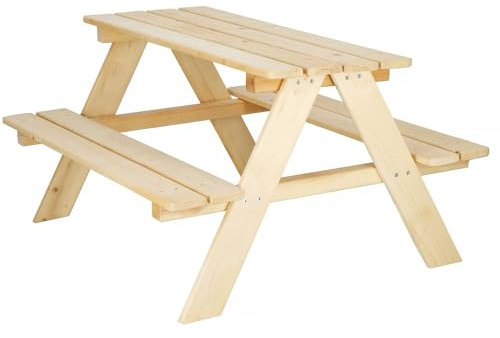 SPRINGOS Tavolo da giardino 2 in 1 Tavolo da picnic per bambini 90 x 79 x 50 cm in legno massiccio Panchina Picnic Tavolo da giardino