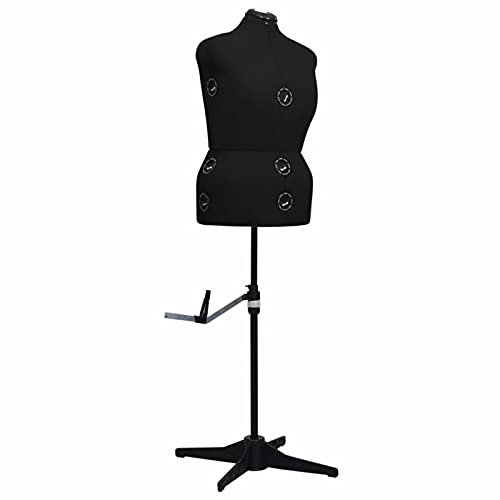 Gecheer Schneiderpuppe Verstellbar Weiblich Schneiderbüste Schaufensterpuppe Torso Mannequin Damenbüste Schaufensterfigur Schwarz L Größe 44-50