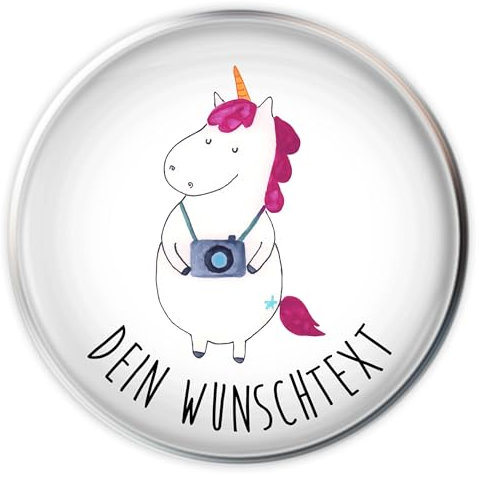 Mr. & Mrs. Panda Waschbecken Abfluss Einhorn Fotograf - Personalisierte Geschenke, Urlaub, Städtereise, Stopfen, Wunschtext, Unicorn, Personalisierung, Selbst Gestalten, Stöpsel, Einhörner, Reisen