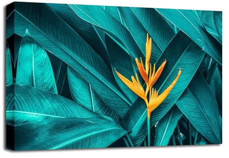 Visario Leinwandbild 120x80 cm 5037 Blume Lounge Motiv modern - Wandbild Kunstdruck auf Leinwand mit echtem Holzrahmen fertig aufgespannt - Bild Blumenmotiv Dekoration Wohnzimmer Schlafzimmer Büro