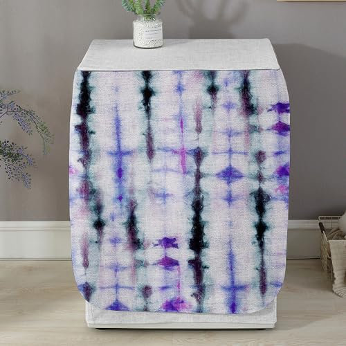 Highdi Graffiti Housse de Protection pour Machine à Laver, Chargement Frontal Housse La Poussière avec Ouverture Frontale pour Linge Domestique (Tie-Dye 8,Capacité S 6~7.5KG)