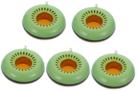 BCOATH 1 Ensemble 5 Pièces Porte-Gobelet Gonflable Piscine Boisson Flotteur Gonflable Tasse Coaster Sauter Boisson Coaster Piscine Porte-Boisson Gonflable Porte-Gobelet Portable