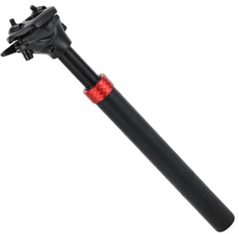 HEROFFIX 1 Pc Tige De Selle De Vélo De Montagne avec Amortisseur De Suspension pour Selle De Vélo Tube De Selle 27,2X300Mm Noir Rouge en Alliage D'Aluminium