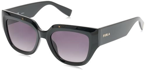 Furla Damen Sfu809 Sonnenbrille, Schwarz (Shiny Black), 53/19/140