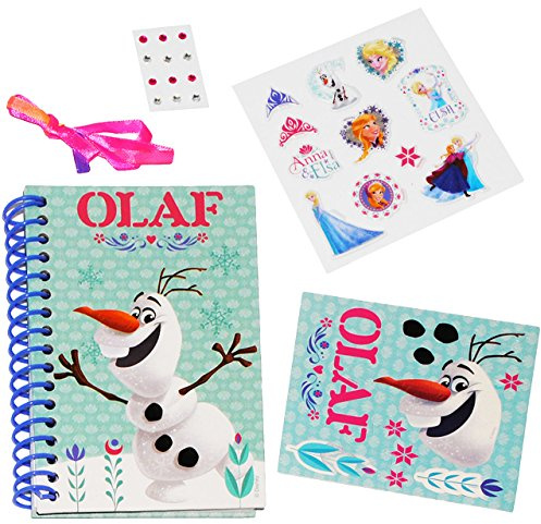 alles-meine.de GmbH 1 Set: zum Basteln - Frozen - Disne. die Eiskönigin - ELSA & Anna - Glitzerbilder oder Notizbuch gestalten oder Armbänder basteln - mit Glitzersticker & D..