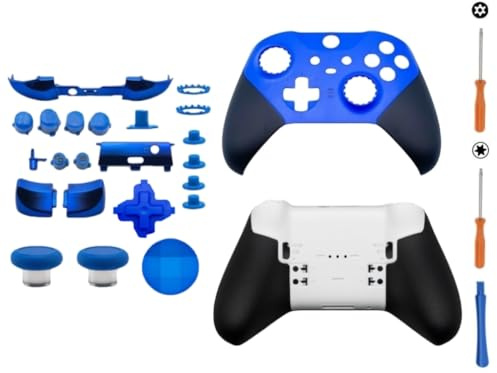 Hzxkqmil Kit de Coque de Remplacement pour Xbox One Manette Elite Series 2 | Couvercle Avant Boîtier Arrière Bouton de Gâchette LBRB LT RT D-pad Joysticks Accessoires pour Xbox Elite Series 2 Core
