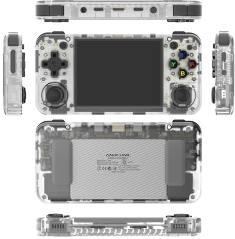 Console de jeu portable RG35XX H Gameboy 64 Go, sortie TV HDMI 3,5, écran IPS 640 x 480, système Linux intégré, plus de 5000 jeux, H700 quad-core ARM Cortex-A53 Support 2,4 G Manette de jeu sans fil