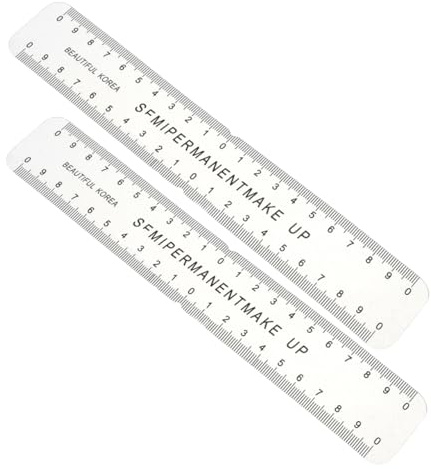 VALICLUD 2pièces Règle à Sourcils Lot Pour Mesure Et Traçage Outil De Maquillage Pour Mise Forme Précise Guide De Dessin Pour Sourcils
