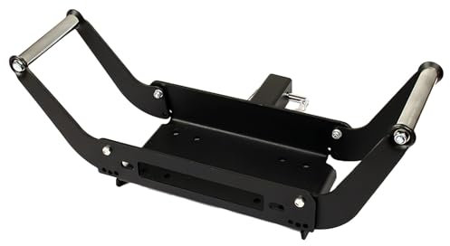 WUCIOA Placa de Montaje para cabrestante, Soporte Plegable para cabrestante, Compatible con cabrestantes de 8000 LB a 12000 LB, Kit de Soporte de Placa de Montaje para cabrestantes de Acero