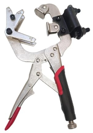 LOVIVER Abrazadera de soldadura con bloqueo que ahorra mano de obra, agarre ergonómico, herramienta de metal, mango antideslizante para granja, boquilla de