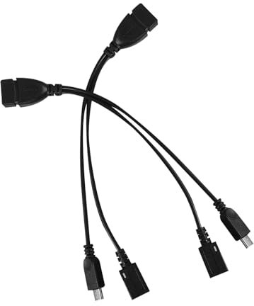 HOMSFOU Cable Otg Micro Usb a Usb Hembra 2 Piezas Conversión Rápida Para Tabletas y Teléfonos Color Negro Carga y Transferencia De