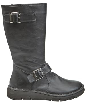 BATA Stivaletto casual da donna in pelle con doppia fibbia