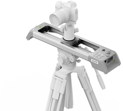 Zeapon EVO 125°Panorama Rotating Motorized Camera Slider, Powerful Quiet Motor for 5.5-11Lbs Payload, 23.6''/40cm Light Compact Slider Dolly with Carrying case, Buttons & App Control (D40 (15.7''))