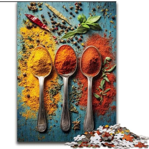 1000 Piece Jigsaw Puzzles for Adults Spoon And Seasoning 1000 Pieces Puzzle Gifts Impossible Educational Home Decoration Games & Gifts (size50x75cm)