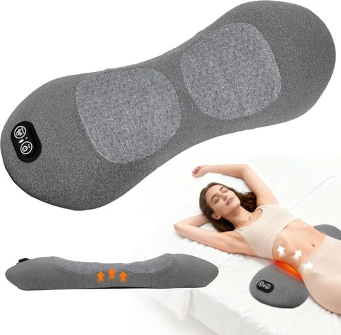 3 in 1 Rückenmassagegerät mit Massage und Wärme | Ergonomische Lendenstütze aus Memory Foam, Rückenstütze für Büro Auto und Zuhause mit Air Lift Funktio