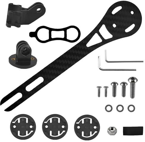 8 Stück Fahrradcomputer Halterung für Garmin Halterung Vorbau Set, Wahoo Bolt Elemnt Halterung, Integrierte Fahrrad Computer Halterung für Rennrad, mit Schrauben, Fahrrad Edge Halterung (Schwarz-B)