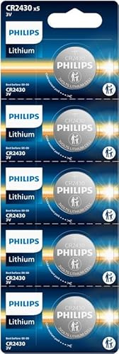 Philips Pile bouton au lithium CR2430 - 5 pièces