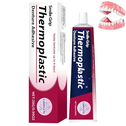 Adhésif thermoplastique pour prothèses dentaires, adhésif de réparation durable et longue durée, kit de réparation de couronnes dentaires, colle pour dents cassées, confort et stabilité (1 PCS)