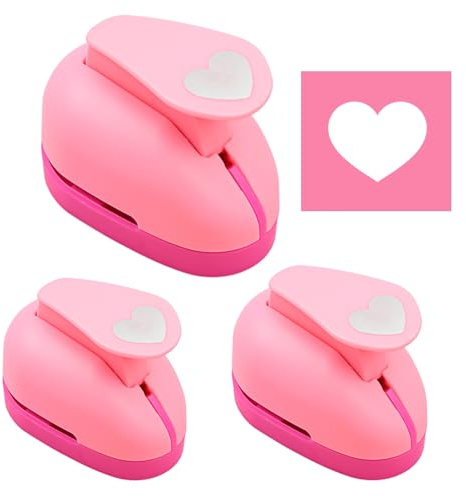Perforateur coeur rose - Perforateur coeur rose moyen | Outil de précision | : pour les vacances, la maison, la famille, les amis, les adultes, les et pour l'artig