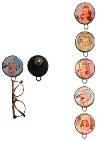 Broche Cuelga Gafas Mujer Retro Pin-Up Set de 5 Unidades