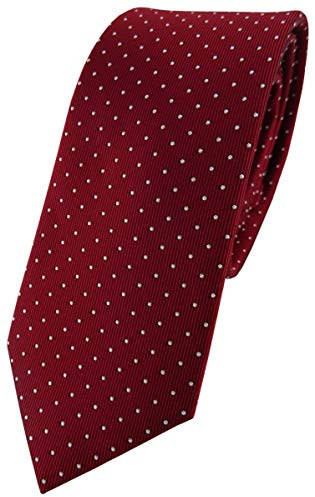 TigerTie - schmale Designer Seidenkrawatte in gepunktet gemustert
