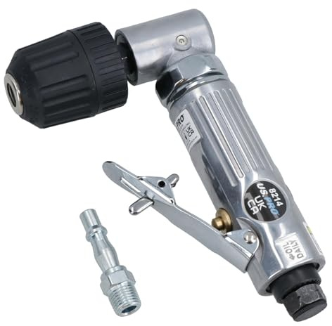 3/8 10mm Keyless Chuck Air Angle Drill Right Angled Drilling Tool 1/4 BSP
