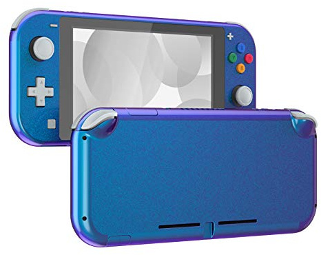eXtremeRate Coque de Remplacement pour Nintendo Switch Lite Console, Coque pour Switch Lite avec Verres Trempé Protection et Accessoires Boutons,Caméléon Bleu Violet