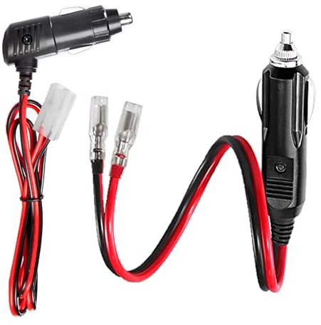 KOQICALL Cigarette Lighter Male Plug CB Radio Power Cord 12V Fused Replacement 12V Plug Connector Male Cigarette Lighter Plug 12V Cigar Plugs 16AWG Extension Cord with 10A Fuse（2 Pack）
