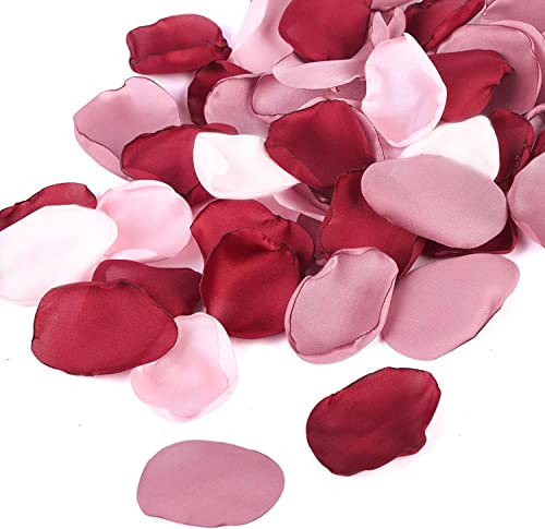 Folat 24881 Romantische Love Deko Rosenblätter Rot Rosa Pink mix - Rose Petals, Rosenblüten für Hochzeit Valentinstag oder Muttertag