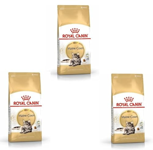 Royal Canin Maine Coon Adult | 3-pack | 3 x 400 g | torrfoder för katter | Anpassad till behovet av Maine Coon-katter | För att stödja leder och ben