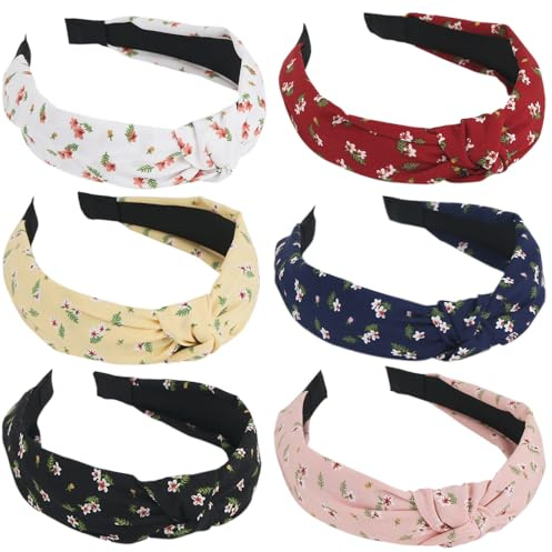 Bandeaux de cheveux pour femme - Large bandeau vintage - Turban pour femme - Bandeau torsadé - Bandeau élastique pour un usage quotidien - Yoga - Sport (MIHUA6)