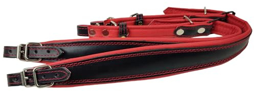 Kinder 5cm Akkordeon Schulterriemen Akkordeongurte Schwarz/Rot