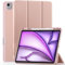 Vobafe Hülle für iPad Air 13 Zoll Hülle 2025 2024 M3 M2/iPad Pro 12.9 2022/2021(6./5. Generation), TPU Flexible Rückseite mit Stifthalter, Unterstützung Pencil Pencil Aufladung, Kiefern GrünRosé Gold