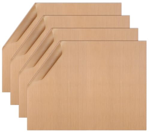 Tucnoeu 4 Stück Dauerbackfolie 30 x 40cm Backpapier Wiederverwendbar Dauerbackmatte PTFE Antihaftbeschichtung Dauerbackfolie für Backblech Backfolie Geeignet für Backofen und Grill
