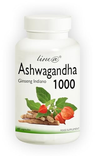 ASHWAGANDHA 1000 Line@diet | 60 CAPSULE ad Alto Dosaggio | Withania Somnifera, Ginseng Indiano