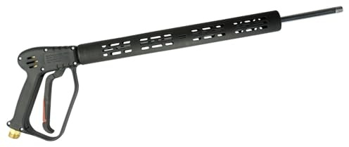 Hochdruckpistole mit Lanze | für Hochdruckreiniger | bis 280 bar | isolierte Lanze arretierbar | M22x1,5 AG x G 1/4 AG | Spritzpistole Ersatzpistole Lanze