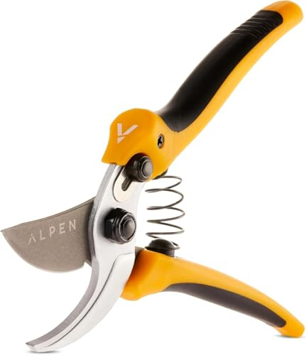 ALPEN Gelbhorn 140 Sécateur Bypass Professionnel – Lame Acier Carbone SK5 – Poignées Aluminium Légeres – Coupe Précise Ø20 mm – Jardinage, Taille et Entretien des Plantes
