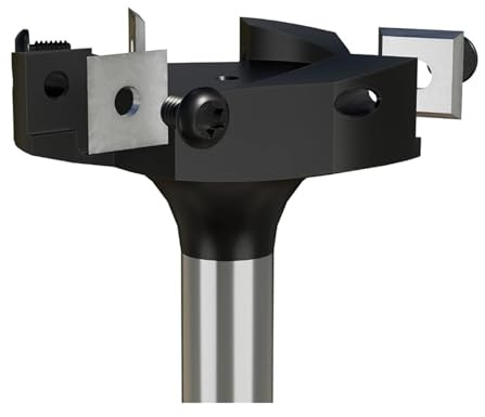 fresadora de superficie de spoilboard 1 pieza de 8 12 mm de broca de enrutador CNC for superficies, estilo inserto de alerón, cortadores de extremo frontal, broca de ranurado de cepilladora tipo T for