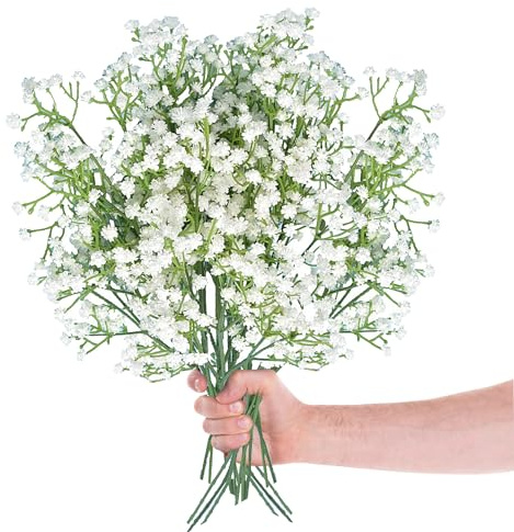 SXCCNW Schleierkraut Künstlich, 16 Stück Künstlich Gypsophila(Weiß 28cm)