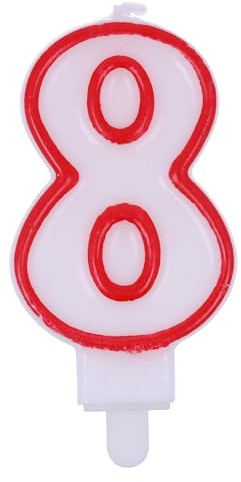 Bougie numérique rouge n° 8