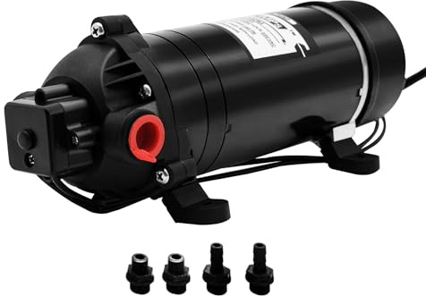 Wasserpumpe 120W 0.55A Druckwasserpumpe, 3 Kammer Wasserdruck Membranpumpe 160PSI Gardena Pumpe, 220V Gartenpumpe 5.1-5.5L/Min Membranwasserpumpe Tauchpumpe