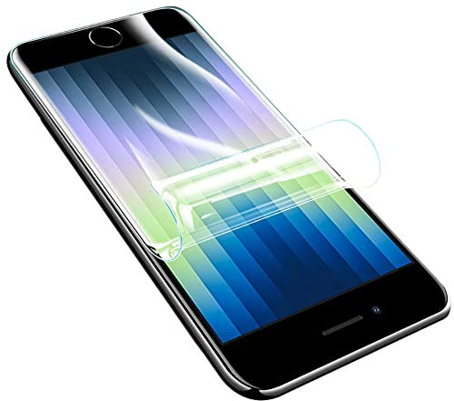 Negugew 2 Stück Displayschutzfolie für iPhone SE (2022), Ultradünne Hydrogel-Folie aus Weichem TPU für iPhone SE (2022) Berührungsempfindlich