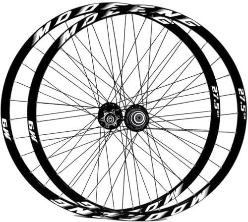 NZVZGKTNTW Rennrad Laufradsatz 26 27,5 29 Zoll MTB-Radsatz Schnellspanner Scheibenbremse 32H Doppelfelge Vorder- Und Hinterräder for 8/9/10/11-Gang-Kassetten-Mountainbike-Radsatz(White,27.5inch)