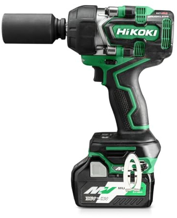 HiKOKI WR36DEJRZ Clé à chocs 36 V sans balais 1/2 avec couple de serrage 770 Nm avec 2 batteries, chargeur et étui