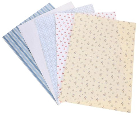 DRESSOOS 5 Hojas De Papel Tapiz para Casa De Muñecas, Papel Tapiz para Casa De Muñecas En Miniatura, Decoración De Pared para Casa De Muñecas, Pegatinas De Pared para Casa De Muñecas En