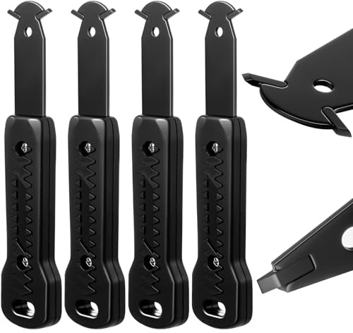 Lasnten 4 Pcs Carbide Scoring Cutter Backer Board Scoring Knife Laminate Floor Cutter Reversible Carbide Tips for Fiberboard Vinyl Flooring Cutting Linoleum Plexiglass Acrylic Plastic Soft Tile Sheet