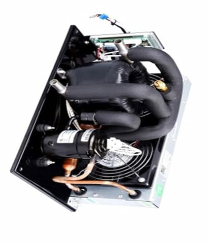 Aire acondicionado de CC Enfriador de líquido coaxial DV1910E-C, 12 V CC, 130 W de capacidad, refrigerante R134A, for sistemas de ciclado de líquidos