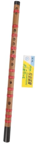Kisangel Chinesische Bambusflöte für Anfänger als Traditionelles Musikinstrument Flöte mit Design und Klangqualität für Verschiedene Orte als Drone Flute