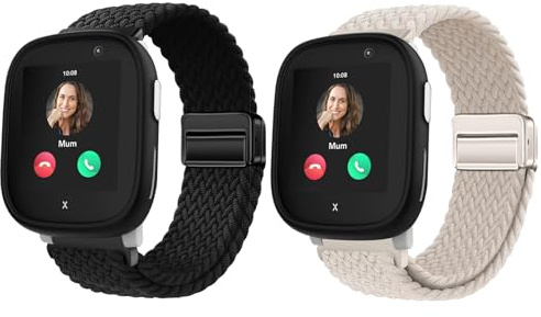 2 Stück Armband Kompatibel mit Xplora X6/X6 Pro/Anio 6 Gewebte Magnet | Atmungsaktiv, Verstellbar, Kinderfreundlich (Mehrfarben)