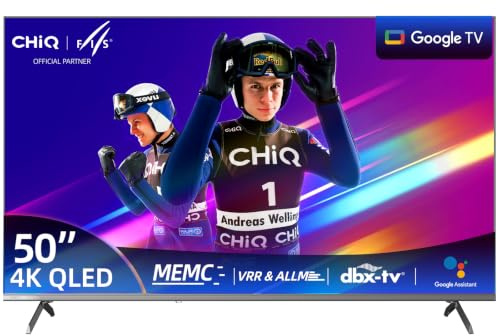 CHiQ TV Connectée 50 Pouces 4K UHD QLED Google TV (U50QST)